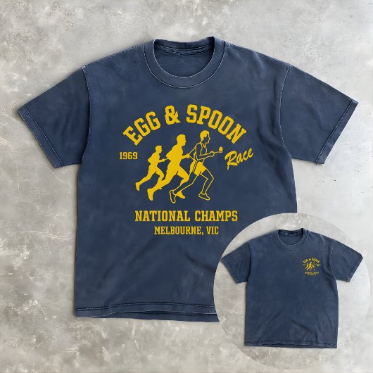 Funny Sports Day Egg and Spoon Race Melbourne Tシャツ