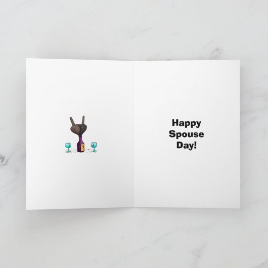 Funny Spouse’s Day Greeting Card カード (内部)