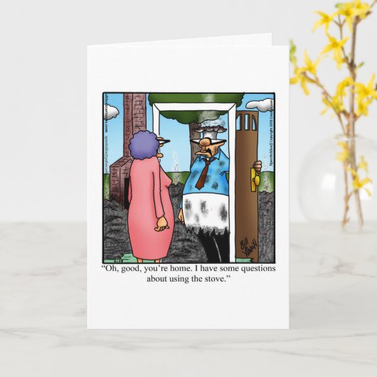 Funny Spouse’s Day Greeting Card カード (黄色い花)