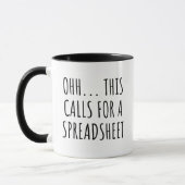 Funny Spreadsheet Mug Sarcastic Office Gift マグカップ (左)