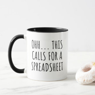 Funny Spreadsheet Mug Sarcastic Office Gift マグカップ