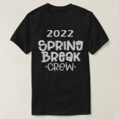 Funny Spring Break Crew Squad Retro 2022 Sun Palm Tシャツ (デザイン正面)