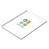 Funny Spring Stamp Panda ノートブック (左側)