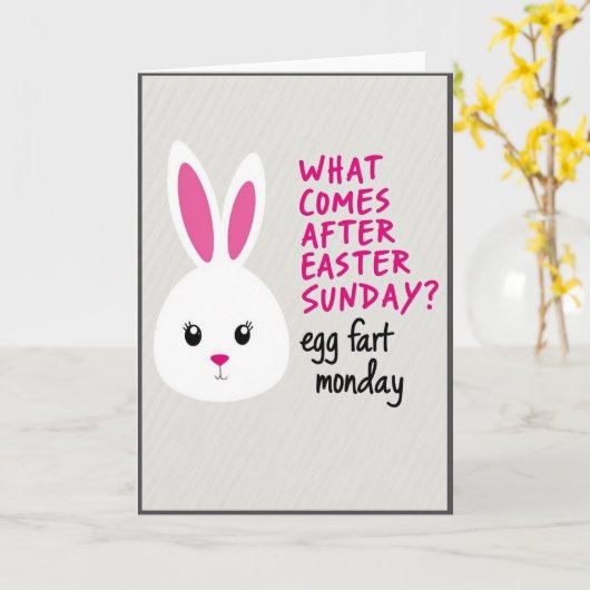 Funny Springtime Creature Card カード (黄色い花)