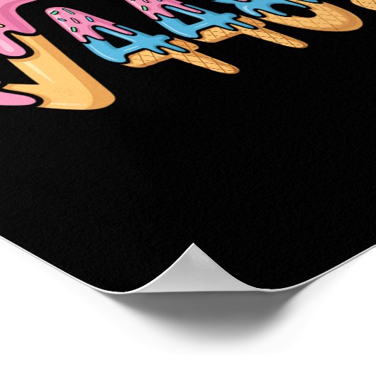 Funny Square Root 4489 Funny 67 Math Ice Cream Mem ポスター (角)