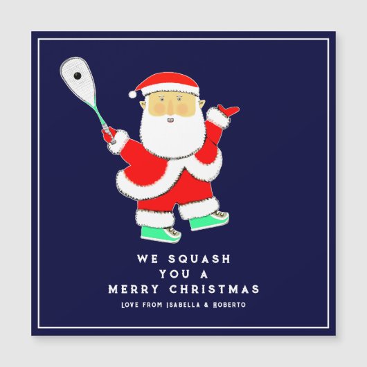Funny Squash Sports Holiday Cards (正面)