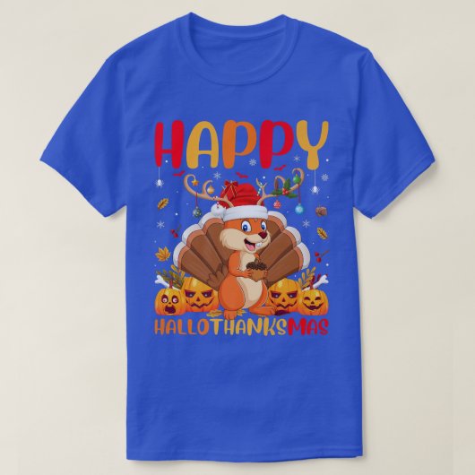Funny Squirrel Animal Lover Happy Squirrel HelloTh Tシャツ (デザイン正面)