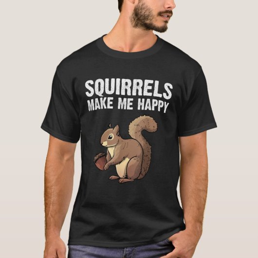 Funny Squirrel Designs For Men Women Kids Chipmunk Tシャツ (正面)