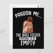 Funny Squirrel Empty Bird Feeder Squirrels ポストカード (正面/裏面)