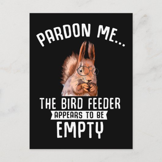 Funny Squirrel Empty Bird Feeder Squirrels ポストカード (正面)