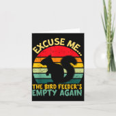 Funny Squirrel Excuse Me, Bird Feeder's Empty Agai カード (正面)
