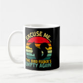 Funny Squirrel Excuse Me, Bird Feeder's Empty Agai コーヒーマグカップ (左)