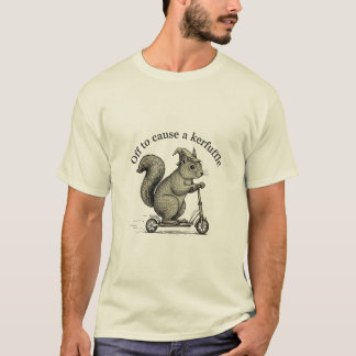 Funny Squirrel on Scooter Wizard Hat Off To Cause  Tシャツ