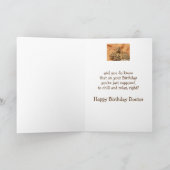 funny Squirrel Relaxハッピーバースデーの博士 カード (内部)