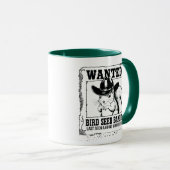 Funny Squirrel Wanted Poster | Bird Seed Bandit Co マグカップ (正面右)