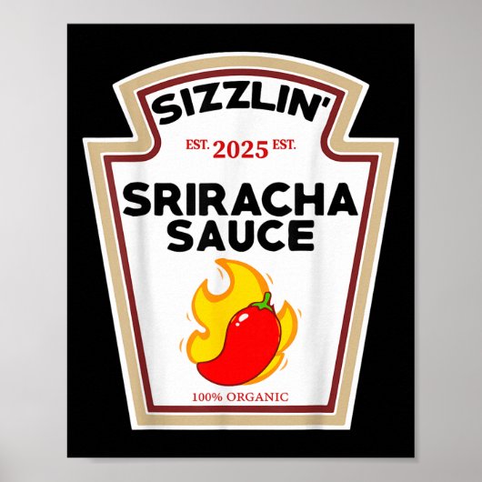 Funny Sriracha Sauce Diy Halloween Costume Group C ポスター (正面)
