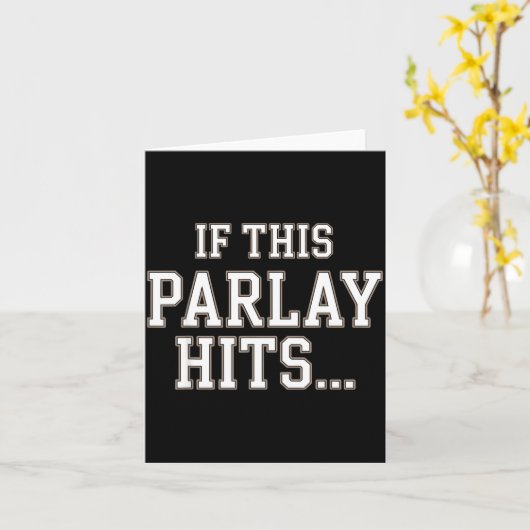 Funny Srts Betting Design For Men Women Srts Gambl カード (黄色い花)