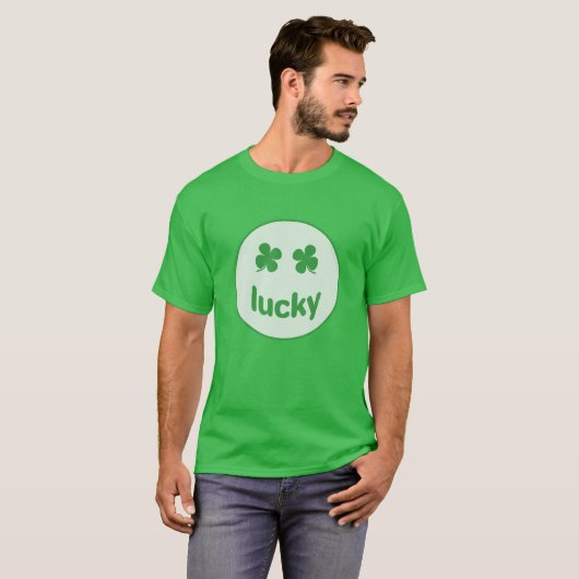 Funny St Patrick Day Lucky Smile Face Meme Tシャツ (正面フル)