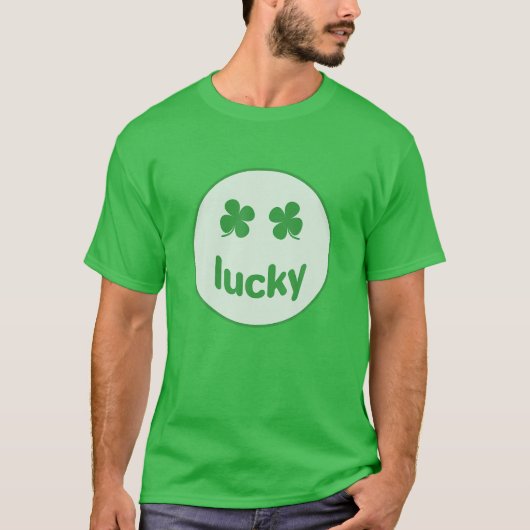Funny St Patrick Day Lucky Smile Face Meme Tシャツ (正面)