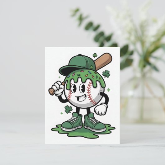 Funny St Patrick Days Baseball Design シーズンカード (スタンド正面)