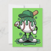 Funny St Patrick Days Baseball Humor シーズンカード (正面)