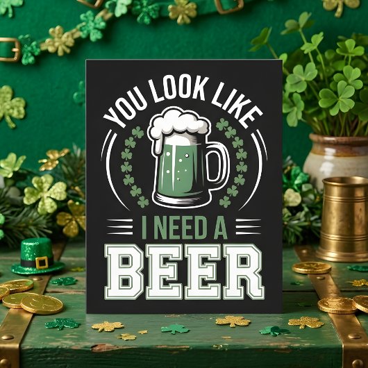 Funny St Patrick Days Beer Humor シーズンカード