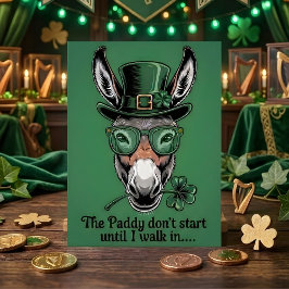 Funny St. Patrick’s Day Donkey Greeting Card シーズンカード