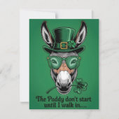 Funny St. Patrick’s Day Donkey Greeting Card シーズンカード (正面)