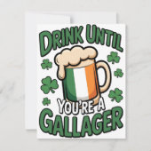 Funny St Patrick’s Day Gallagher Card シーズンカード (正面)