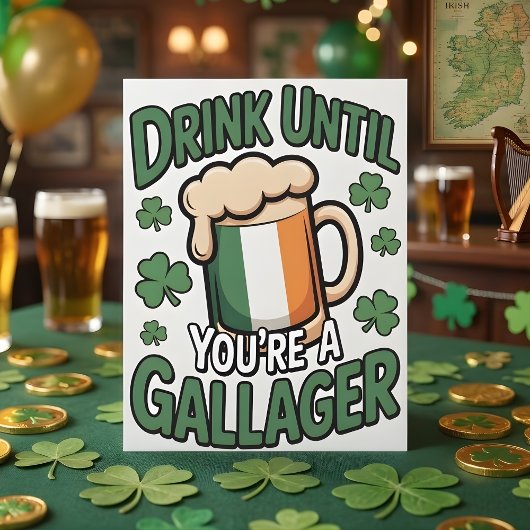 Funny St Patrick’s Day Gallagher Card シーズンカード