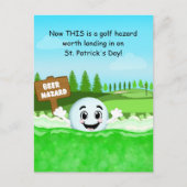 Funny St. Patrick’s Day Golf with Golf Ball Beer  ポストカード (正面)