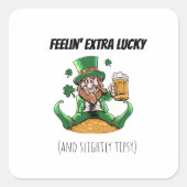 Funny St. Patrick's Day スクエアシール (正面)