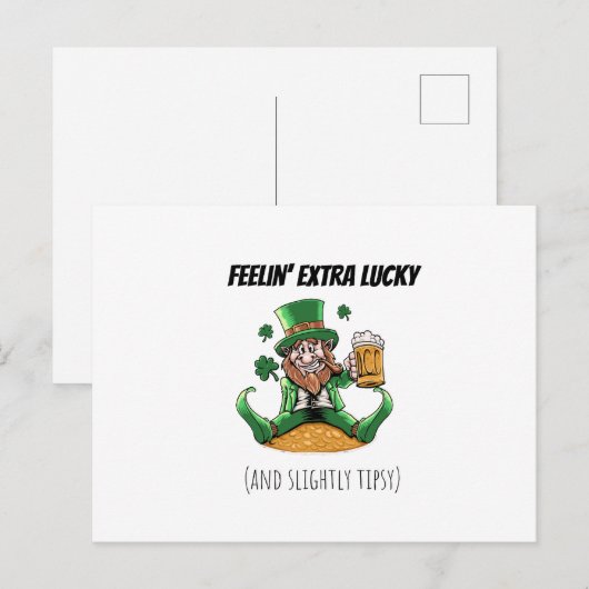 Funny St. Patrick's Day ポストカード (正面/裏面)
