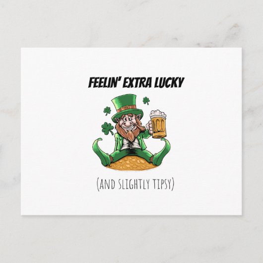 Funny St. Patrick's Day ポストカード (正面)