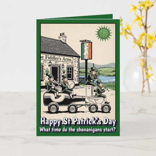 Funny St Patrick's Day Card カード (黄色い花)