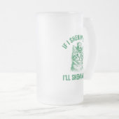 Funny St. Patrick's Day Cat Shenanigan Pun Retro フロストグラスビールジョッキ (正面右)