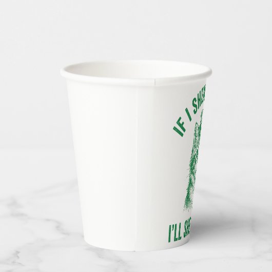 Funny St. Patrick's Day Cat Shenanigan Pun Retro 紙コップ (右)