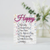 Funny St Patricks Day Checkbox Card シーズンカード (スタンド正面)