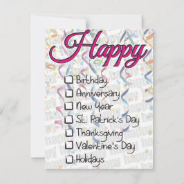 Funny St Patricks Day Checkbox Card シーズンカード