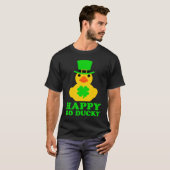 Funny St Patrick's Day Cool Rubber Duck Hat Four L Tシャツ (正面フル)