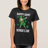 Funny St Patrick's Day Dabbing Leprechaun Apparel  Tシャツ (正面)