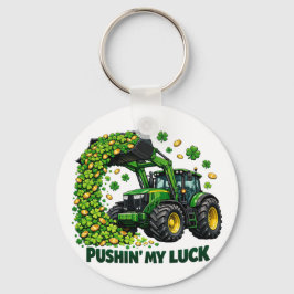 Funny St. Patrick's Day funny Tractor キーホルダー