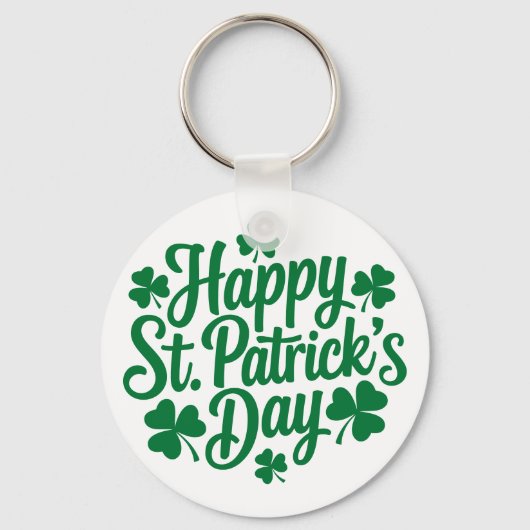 Funny St. Patrick's Day funny Tractor キーホルダー (裏面)