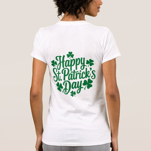 Funny St. Patrick's Day funny Tractor Tシャツ (裏面)