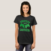 Funny St Patricks Day Gaming Irish I Was Gaming Fo Tシャツ (正面フル)