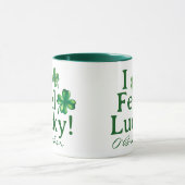 Funny St. Patrick's Day I Feel Lucky Clover Trio マグカップ (中央)