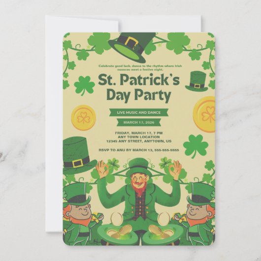 funny st patricks day invitations シーズンカード (正面)