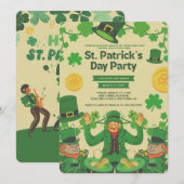 funny st patricks day invitations シーズンカード (正面/裏面)