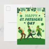 funny st patricks day invitations シーズンポストカード (正面/裏面)