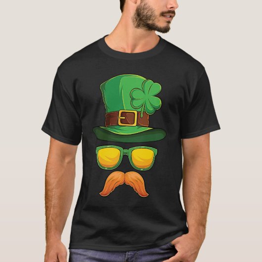 Funny St Patrick's Day Irish Leprechaun Men Boys Tシャツ (正面)